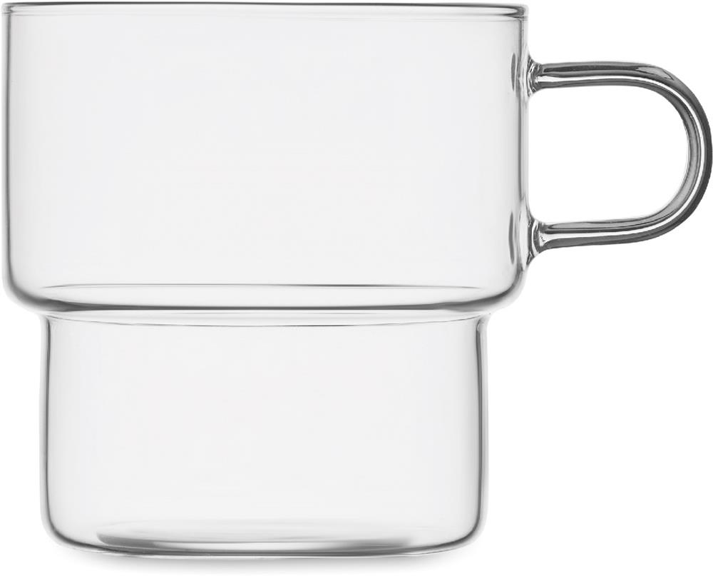 Tasse verre borosilicate 300 ml personnalisée BOROMUG, droite haut