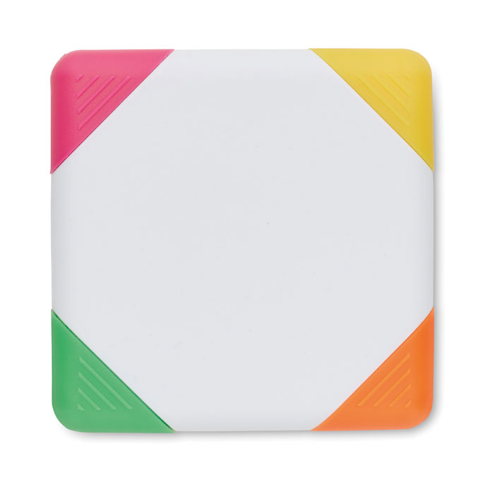 Surligneur 4 couleurs en boîtier personnalisé SQUARIE