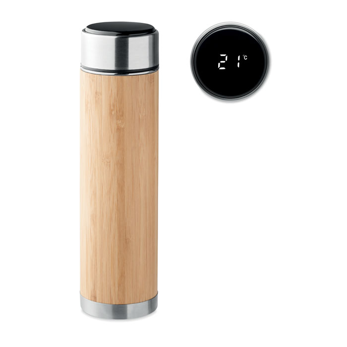 Bouteille isotherme inox et bambou personnalisée PANAY, Bois