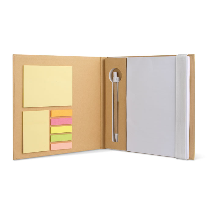Set papeterie carnet et notes adhésives personnalisé QUINCY