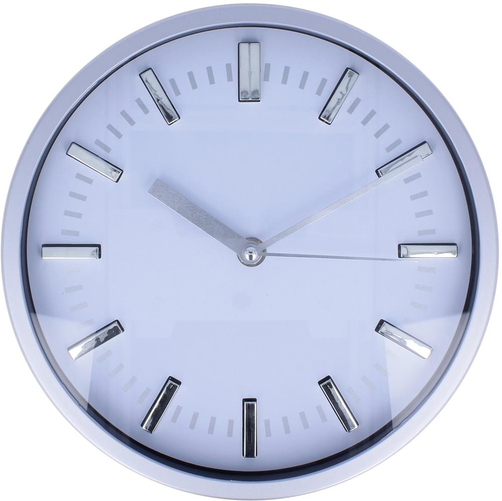 Horloge murale 23 cm personnalisée COSY, verre dessous