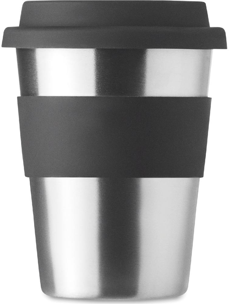 Gobelet inox 350 ml avec poignée silicone personnalisé IRMUG, mug dos haut