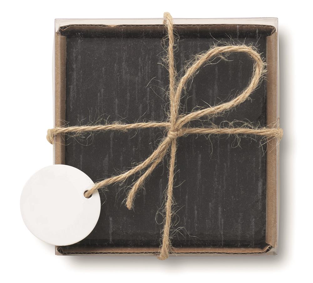 Sous-verres ardoise personnalisés SLATE4, étiquette