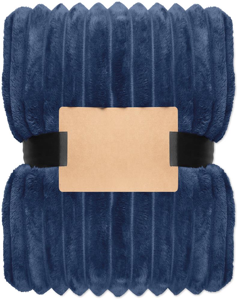 Plaid polaire RPET 450 g/m² personnalisé NIEVE, insert (étiquette numérique)