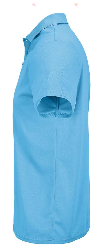 Polo sport polyester recyclé personnalisé PITCHER, manche gauche