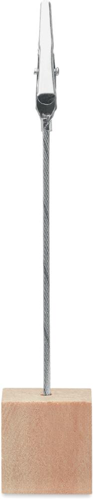 Pince mémo en bois de pin personnalisée HELLO CLIP, côté 1