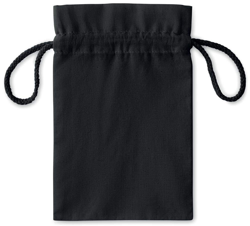 Petit sac en coton 105 g/m² noir personnalisé TASKE SMALL, devant