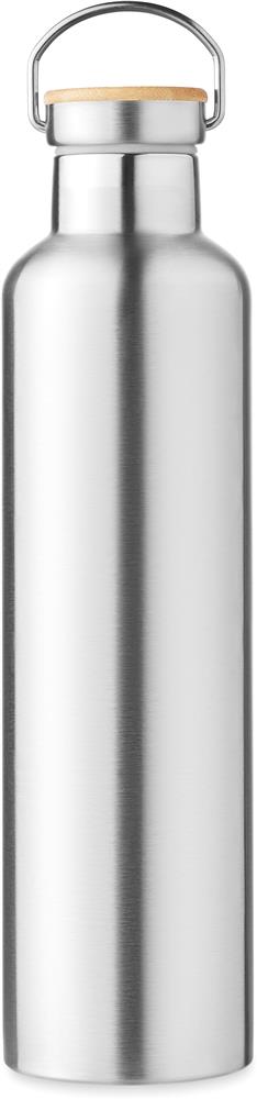 Bouteille isotherme 1 L bambou personnalisée HELSINKI LARGE, devant