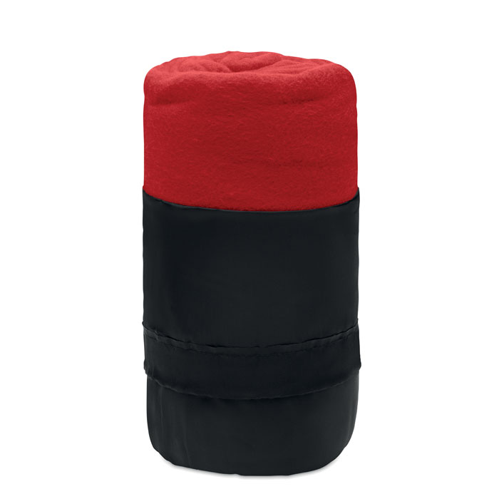Plaid de voyage RPET 180 g/m² personnalisé MUSALA RPET, Rouge