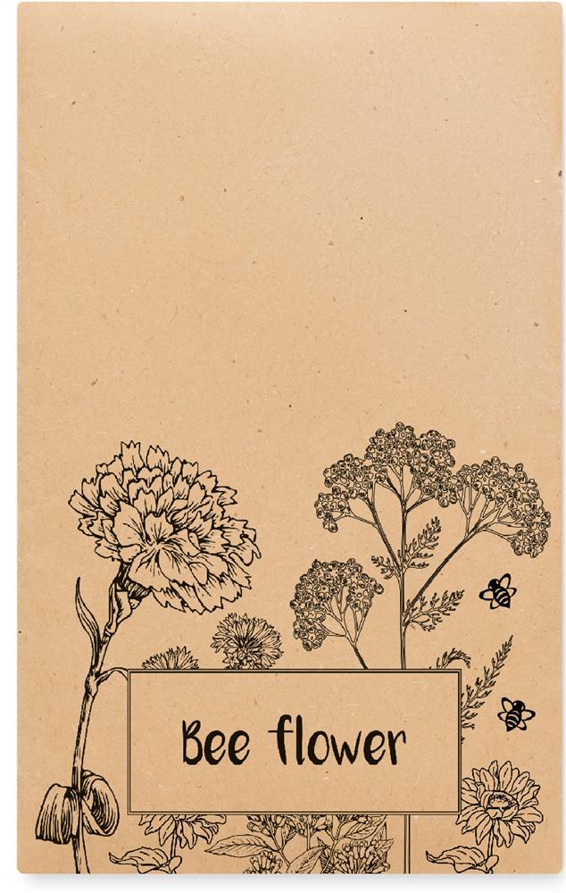Sachet graines de fleurs mellifères personnalisé SEEDLOPEBEE, devant