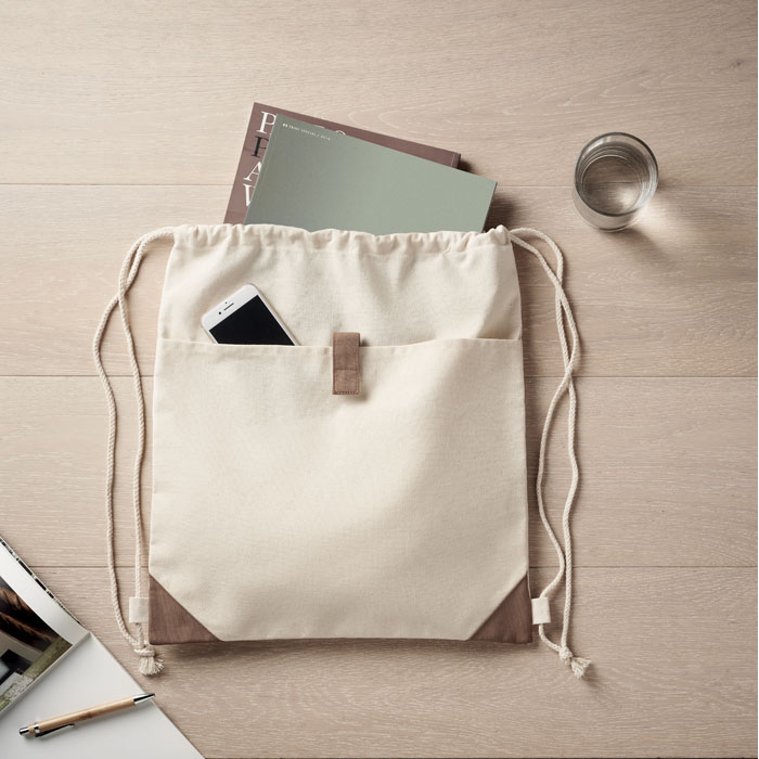 Sac à cordon coton recyclé 220 g/m² personnalisé PANDA BAG