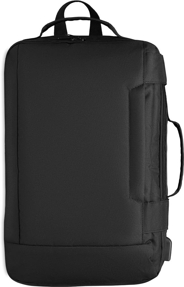 Sac à dos ordinateur 16'' RPET personnalisé SINGAPORE, devant poche (transfert réfléchissant)