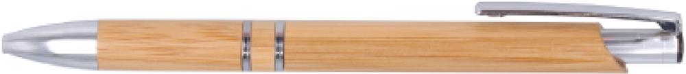 Stylo bambou et aluminium personnalisé BERN BAMBOO, clip droite
