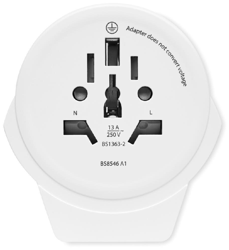 Adaptateur de voyage USB personnalisé WORLD TO EUROPE, devant