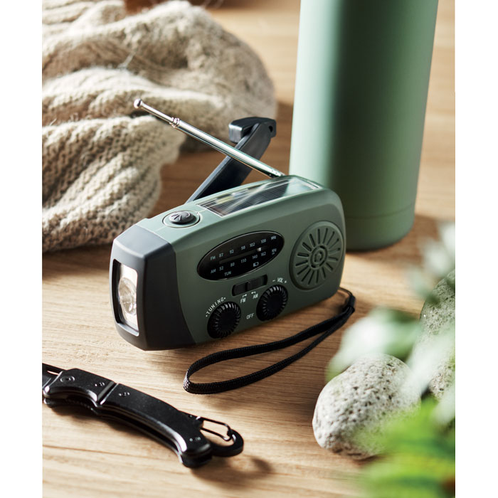 Radio portable solaire à manivelle personnalisée ONDA