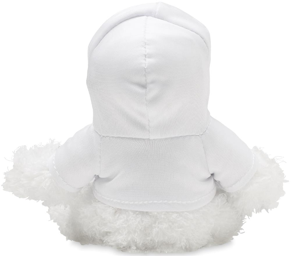 Peluche vache avec sweat à capuche personnalisée MANNY, dos