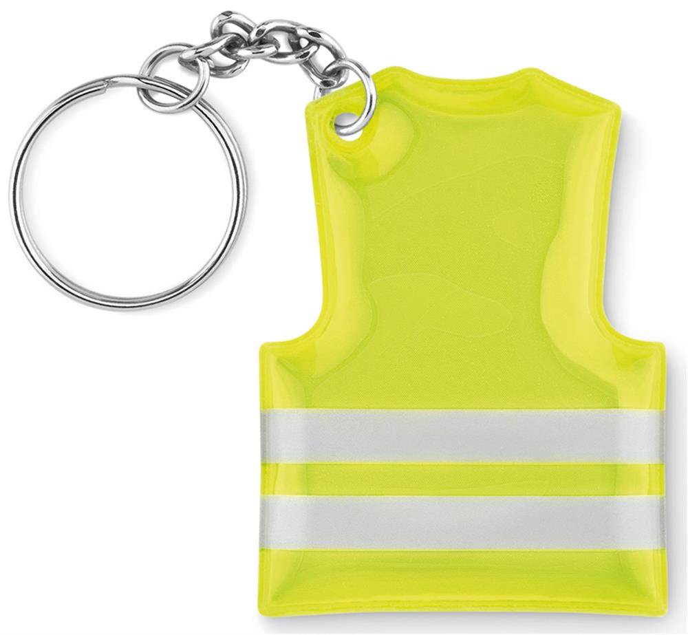 Porte-clés gilet réfléchissant personnalisé VISIBLE RING, devant